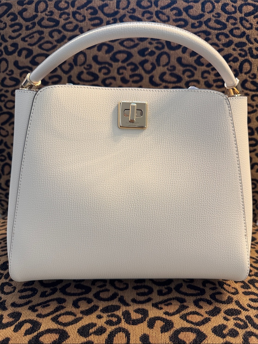 Kate Spade Top-Handle White Satchel Bag with Gold Hardware -NWOT